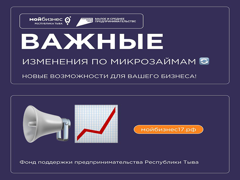 Центр «Мой бизнес» обновляет условия микрозаймов!.